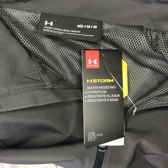 Under Armour Men’s Zip Windbreaker Perform Jacket - Picture 4 of 4